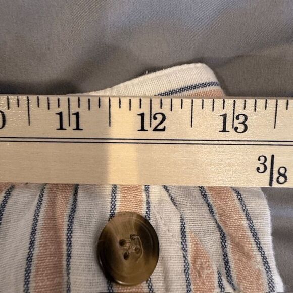 American Eagle Linen Blend High-Waisted Side Button Culottes Lined Size Medium - Picture 9 of 13